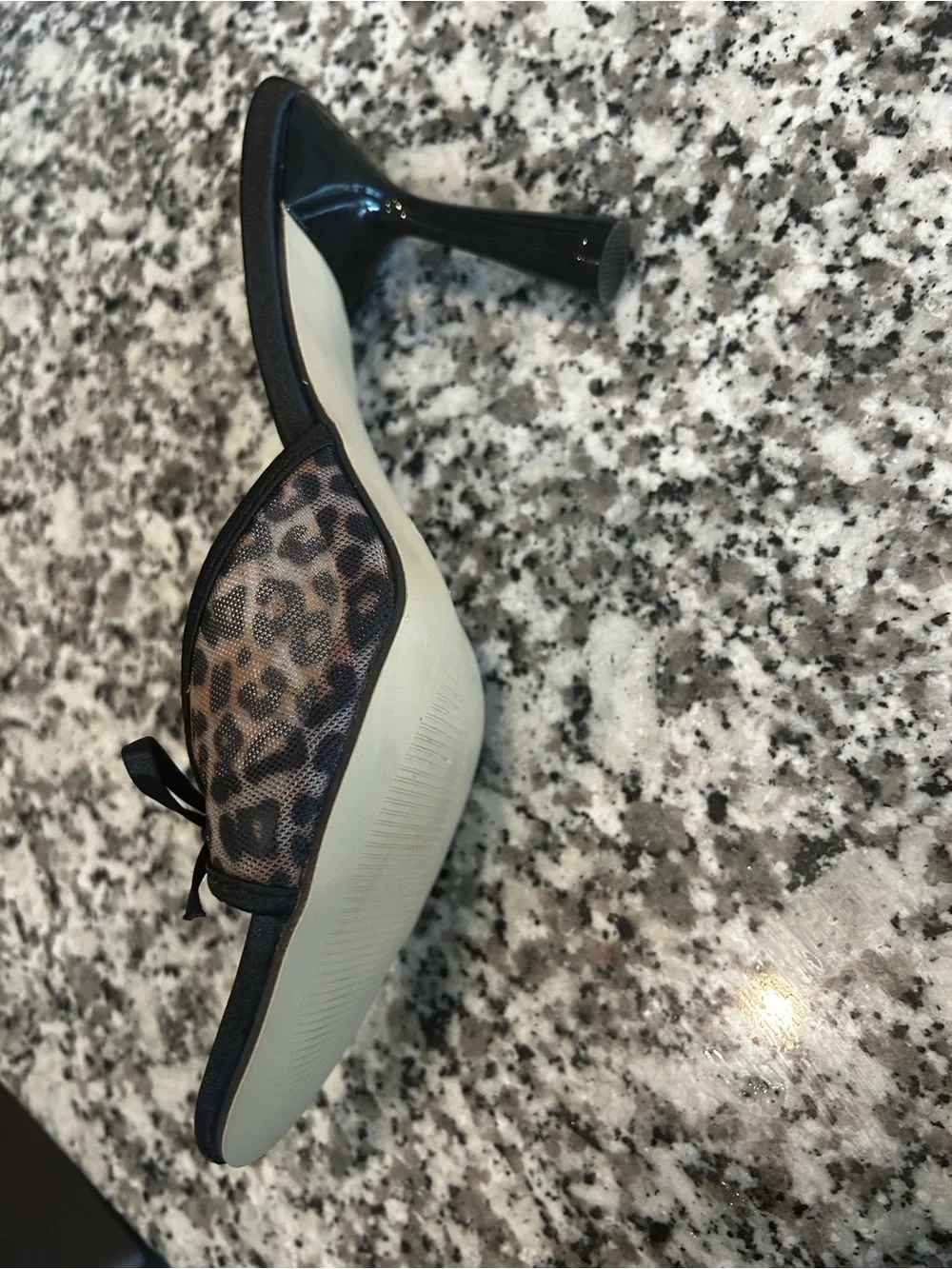 SHEIN Leopard Print Mule Heels Size 11 Statement Stiletto